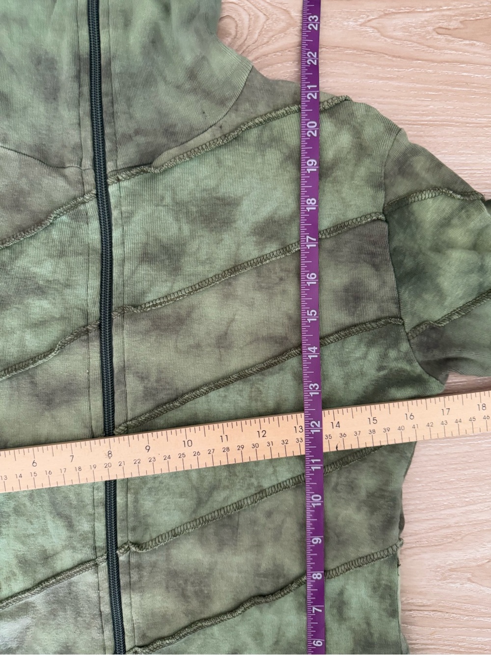 90s Y2K Grunge Full Zip Hoodie Green Forest Goblin Small/Medium Streetwear - Picture 7 of 9